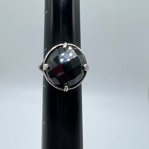 Sterling Silver 925 Ring Size 7.5 Black Onyx Handmade Solid Gemstone Jewelry